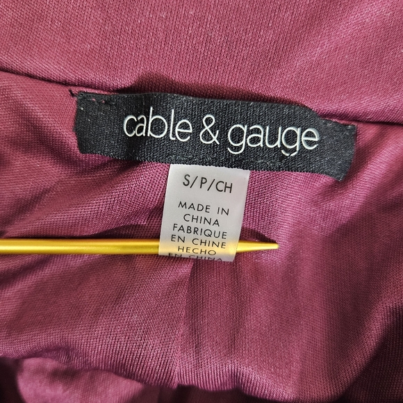 Cable & Gauge Pants Womens Size S Burgundy Allover Sequins Pockets Pull-on - Picture 10 of 12